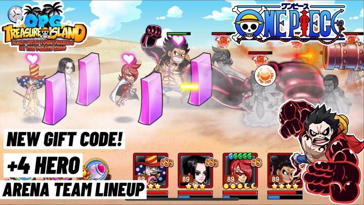 New Gift Code + 4 Hero Arena Team Lineup Top 50 - OPG: Treasure Island Mobile