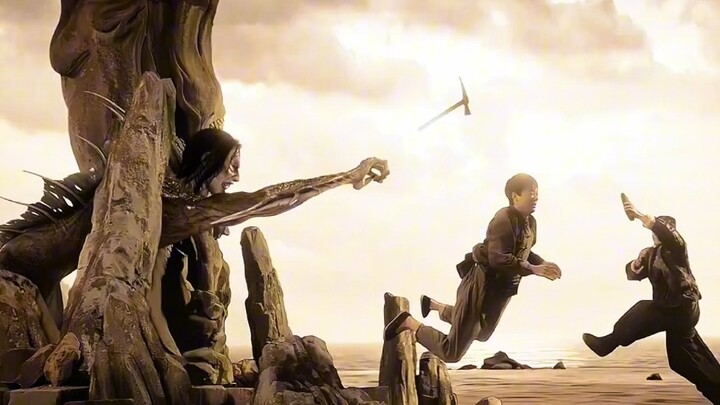 เพื่อหนีการไล่ล่าของสัตว์ประหลาด ชายคนนั้นจึงวิ่งหนีสุดชีวิต