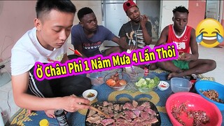 Quanglinhvlogs || Ngày Mưa Ăn Đồ Nướng ( Sự Thật Ở Châu Phi Một Năm Mưa 4 Lần ) #243