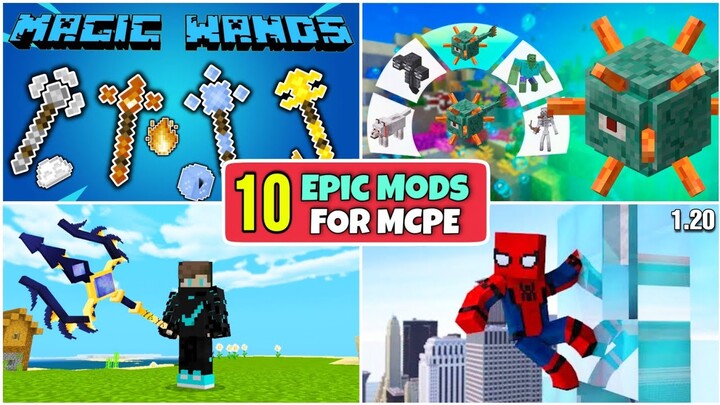 Top 10 epic mods for minecraft pocket edition || Best Minecraft mods 1.20 || Annie X Gamer ||