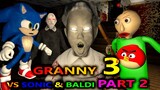 GRANNY 3 VS BALDI & SONIC CHALLENGE ft. an Angry Bird (official) Minecraft Horror Game Animation