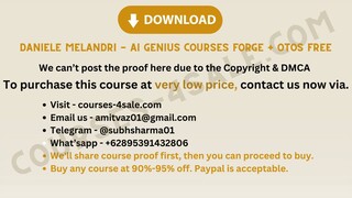 [Course-4sale.com] -  Daniele Melandri - AI Genius Courses Forge + OTOs Free