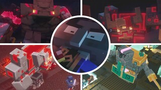 Minecraft Dungeons - All Bosses + Ending (DLC Included)