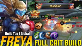 Maniac Freya Full Crit Build Top 1 Global Freya (TRY THIS BUILD) - MLBB