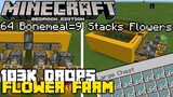Minecraft Bedrock: Super Fast Flower/Dye Farm [Tutorial] (One-Type Flower Farm)