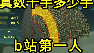 I calculated the height and number of thousands of hands, the first person on B station