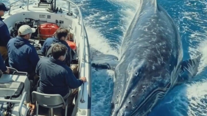 A Baby Whale Followed the Boat… Then Something Incredible Happened! 😱🌊A curious humpback whale ca