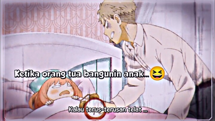 Ketika lu dibangunin emak untuk sekolah..