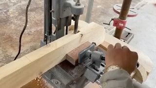 A purely handmade table is completed without a single nail.