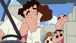 [Crayon Shin-chan] Gia đình Nohara đi cắm trại nơi hoang dã, trong cốp đầy rau và trái cây