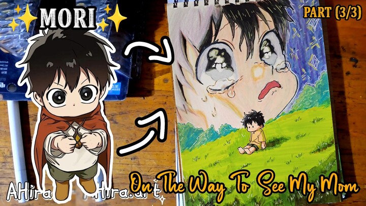 Drawing "My Little Baby Boy" 🥺❤ MORI ❤ || On The Way To See My Mom || Part (3/3)