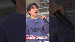 dino singing "Back It Up" to support s.coups 🥺😭❤️ #GOING_SVT