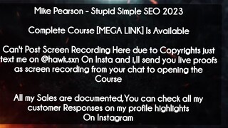 Mike Pearson  course - Stupid Simple SEO 2023 download