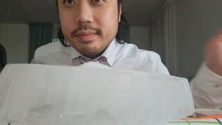 ASMR EATING SOUNDS - GIANT ICE PLATE & HAND SOUNDS (NO TALKING)