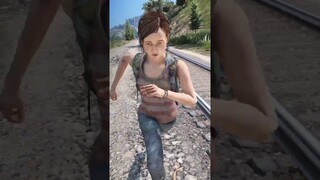 GTA V: ELLIE SAVING JOEL FROM THOMAS THE TRAIN #shorts