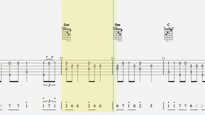 【Guitar Solo】Doraemon (simplified version of fingering in C key)