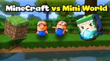 Khi mini world vs minecraft phiên bản khối tròn