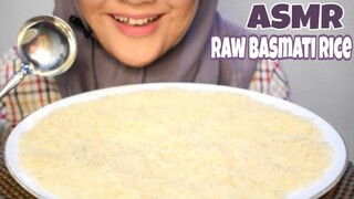 ASMR RAW RICE EATING || RAW BASMATI RICE WITH CENTONG || MAKAN BERAS MENTAH|| Asmr Mukbang indonesia