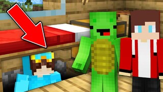 Nico and Cash Under The Bed vs JJ and Mikey Challenge IN MINECRAFT - Maizen Pranked