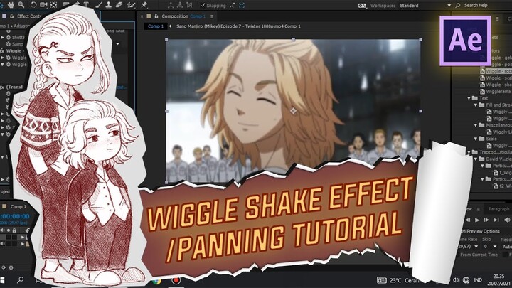 WIGGLE SHAKE EFFECT/PANNING TUTORIAL - AFTER EFFECT