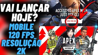VAI LANÇAR DE HOJE PARA AMANHA! APEX LEGENDS MOBILE EM 120 FPS LIVE DE 24 HORAS?