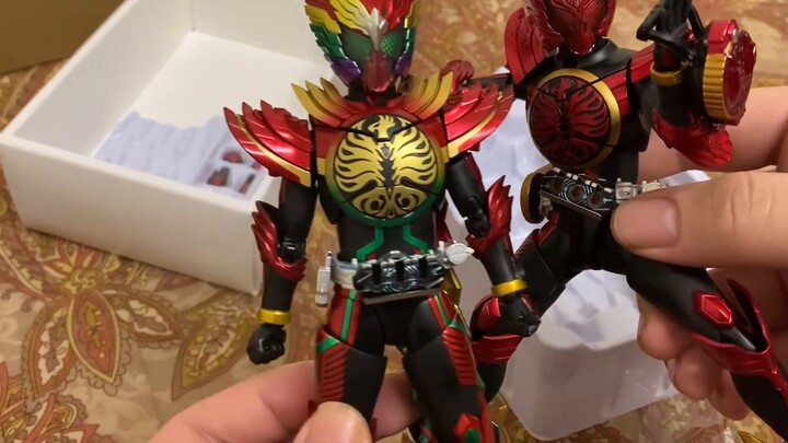 Ukiran tulang asli "Ultimate Fast Man" Kamen Rider OOO Eternal Bird SHF unboxing