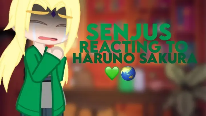 senjus reacting to uchiha/haruno sakura (gacha club) tsunade tObirama hashirama) Naruto anime