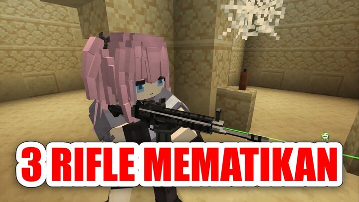 Top 3 Rifle Terkuat Selain AKM! [ Minecraft Timeless and Classics Zero Indonesia ]