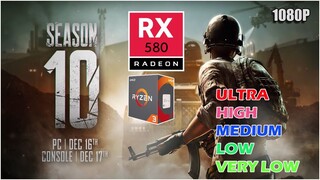 PUBG SEASON 10 │RX 580 8GB + RYZEN 3 2200G│TPP & FPP│1080P