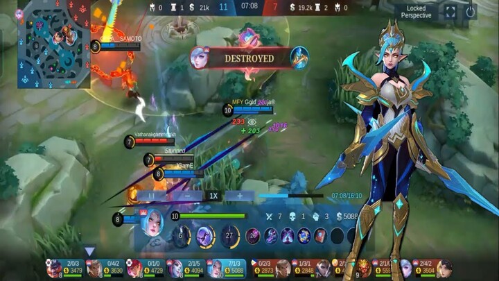 Karina MVP || Build Mage get 18 Kill die 2 Support 10 || Gold Ninja 1M -MLBB