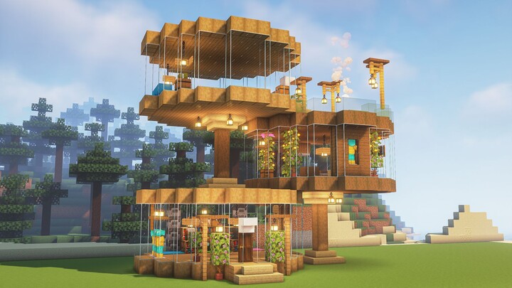 Build a cozy three-story glass house
