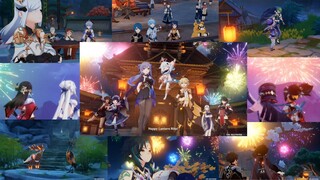 Happy 2.4 Lantern Rite | Cinematic Ending Cutscene | Liyue All Stars Appearance