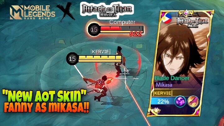 MLBBxATTACKONTITAN |Fanny As Mikasa!!!