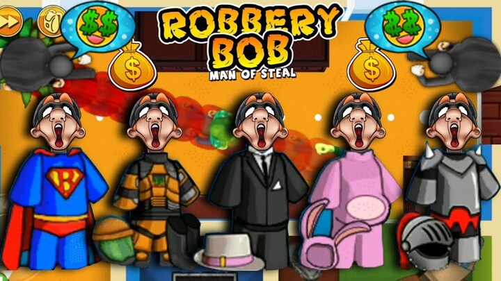 Robbery Bob - All Costumes Funny Video Game Part 161 - Bilibili