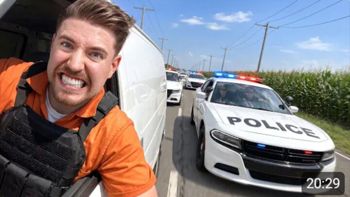 Escape 100 Cops, Win $500,000😱#mrbeast #myedit