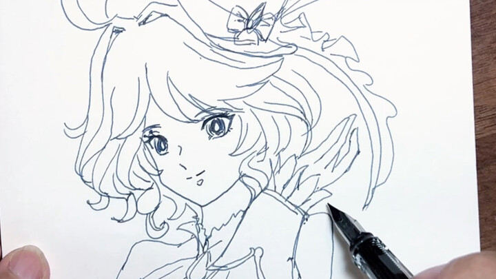 Ibu tua jaman dulu akhirnya setuju juga untuk melukis Fufu buatku! ( Ꙭ)