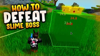 How to Defeat SLIME KING!! in Roblox Islands (Skyblock)