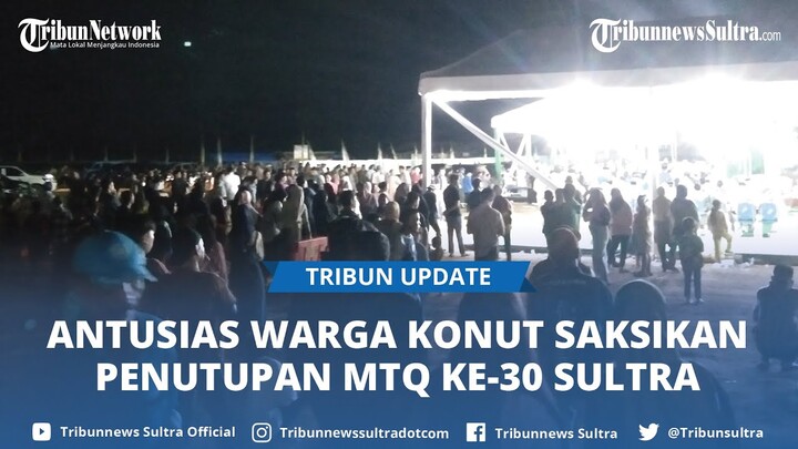 Suasana Penutupan MTQ ke-30 Sulawesi Tenggara di Konawe Utara, Warga Padati Bundaran CBD Wanggudu