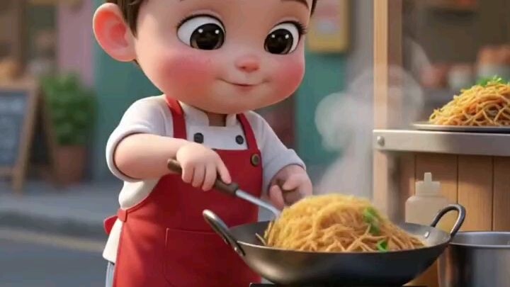 Cute 3D baby cooking