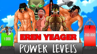 ALL EREN'S FORMS Power Levels / Attack On Titan Power Levels Comparison