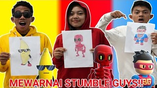 ARIK CHALLENGE MEWARNAI KARAKTER STUMBLE GUYS, ADA SKIN PISANG AJAIB?! | Mikael TubeHD