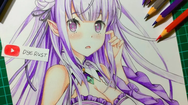 วาดเอมิเลีย เอมิเลีย Re Zero Kara Hajimeru Isekai Seikatsu