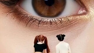 Apa yang masuk ke mata si cantik kecil?