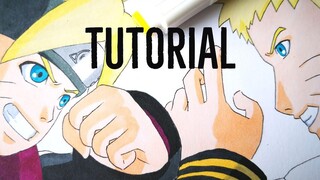 วิธีการวาด NARUTO กับ BORUTO ทีละขั้นตอน