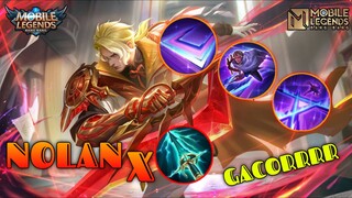 PAKE NOLAN + SKY PIERCER 9999 DAMAGE !! SAMPE MANIAC || NOLAN PERFECT GAMEPLAY || MLBB