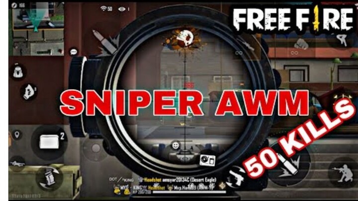 Sniper AWM 50 Kills Gameplay Garena Free Fire