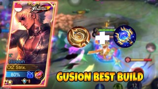 BUILD TERSAKIT TOP GLOBAL GUSION 2022, BUILD FULL POWER | GUSION FASTHAND | MLBB