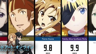 AI评选出的《刀剑神域》人物颜值排名