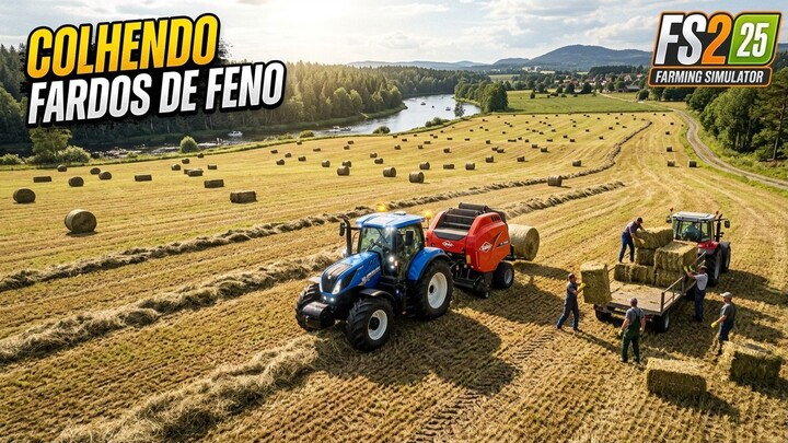 COLHENDO FARDOS DE FENO! 🌾🚜 | Farming Simulator 25