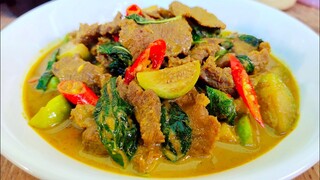 แกงเขียวหวานเนื้อติดมัน (ใช้วัตถุดิบเท่าที่มี ทำแบบบ้านๆ)สไตล์ | ครัวบ้านๆ Channel